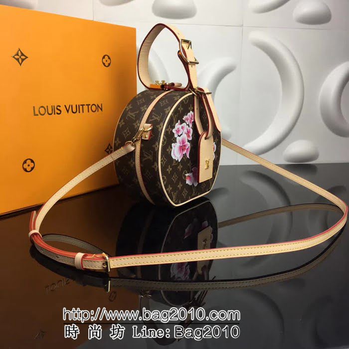路易威登LV頂級原單PETITEBOITECHAPEAU手袋 M43515經典圓形斜挎包 YDH1478